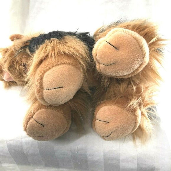 Yorkshire Terrier Build a Bear Dog Plush Stuffed Animal Collar 10 x 14" Brown - Picture 9 of 10